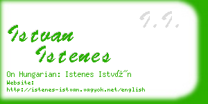 istvan istenes business card